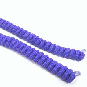2 Purple No Tie Spiral Laces Shoes Curly 6 to 28 inches No Headache Sun Visor 34